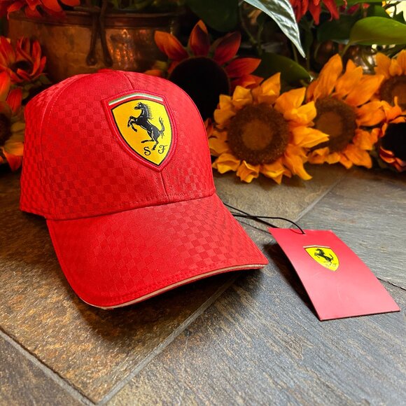 F1 Scuderia Ferrari New Race Check Cap (NWT) - Picture 3 of 11